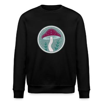 Mystic mushroom - Stanley/Stella ROLLER Unisex Organic Sweatshirt - black - Front - Nik (191cm)