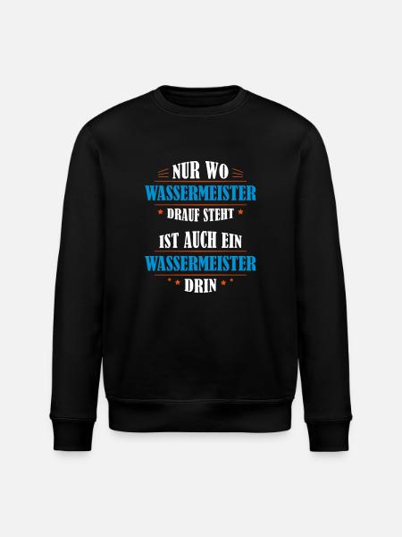 Wassermeister Beruf Geschenk - Stanley/Stella Unisex Bio-Sweatshirt ROLLER - Schwarz