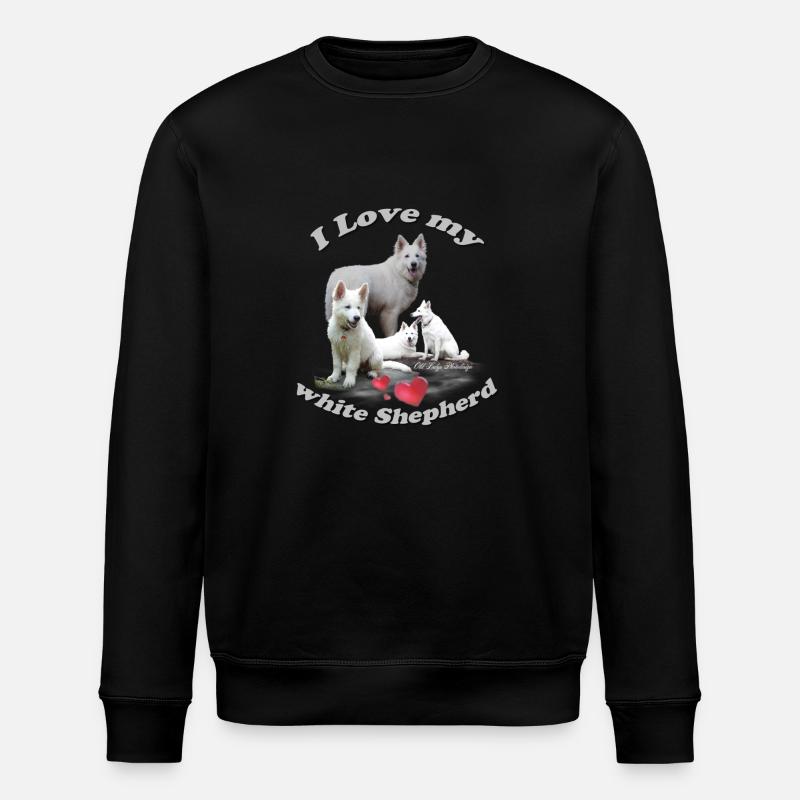 weißer Schäferhund - Stanley/Stella Unisex Bio-Sweatshirt ROLLER - Schwarz