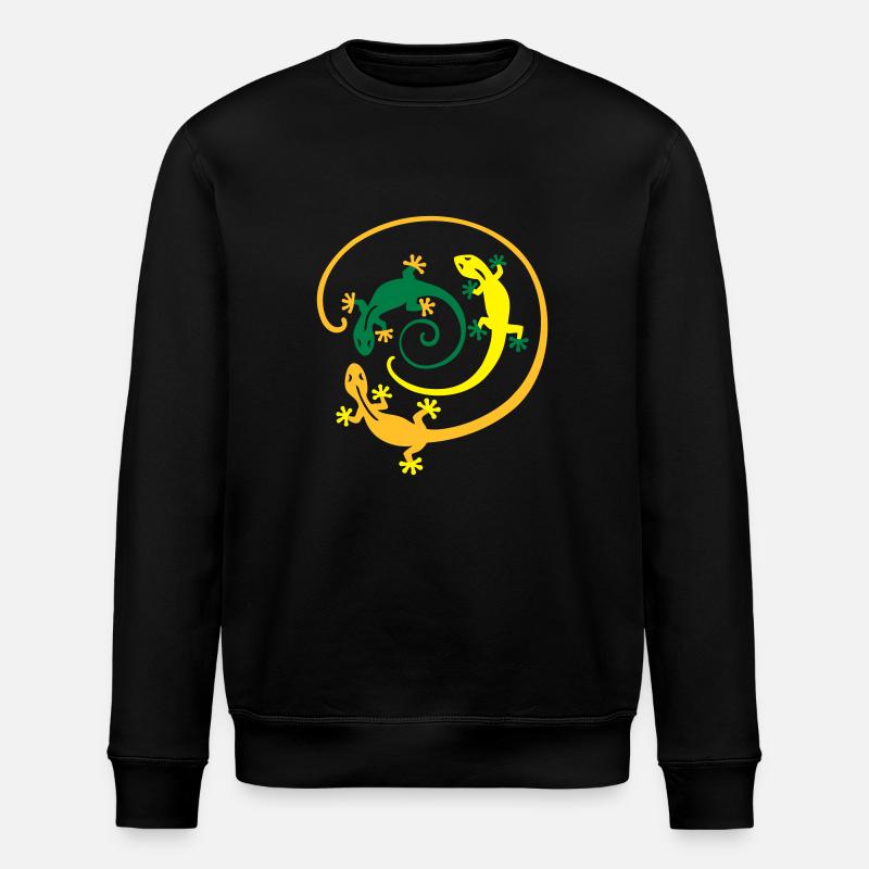 Gecko spirale - Sweat bio ROLLER Stanley/Stella Unisexe - noir