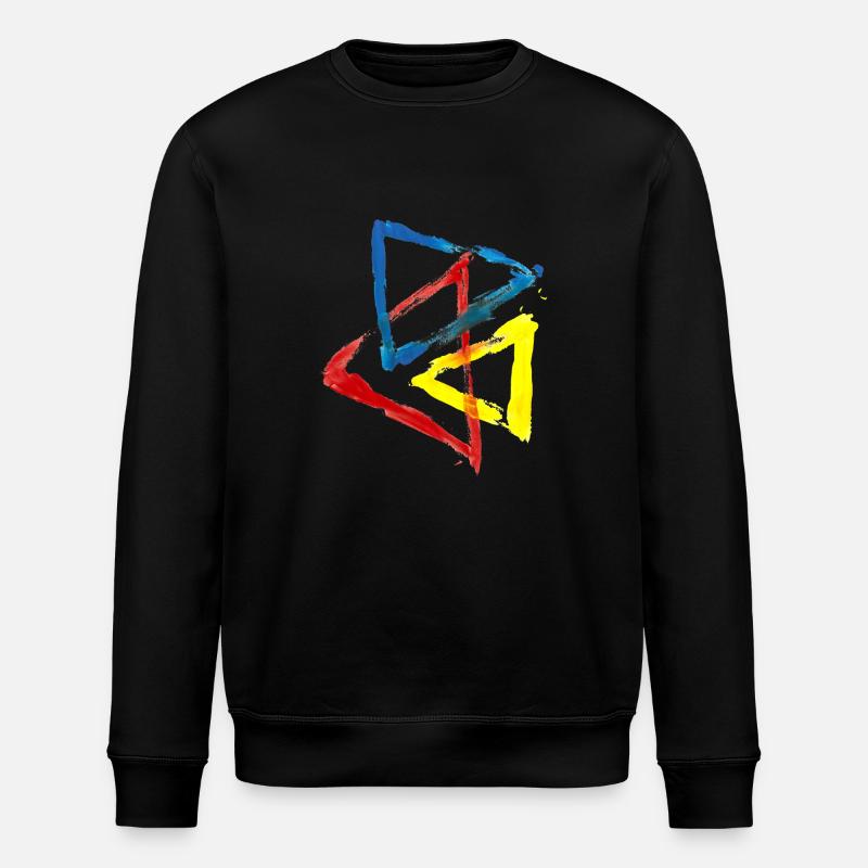 geometric - Stanley/Stella ROLLER Unisex Organic Sweatshirt - black