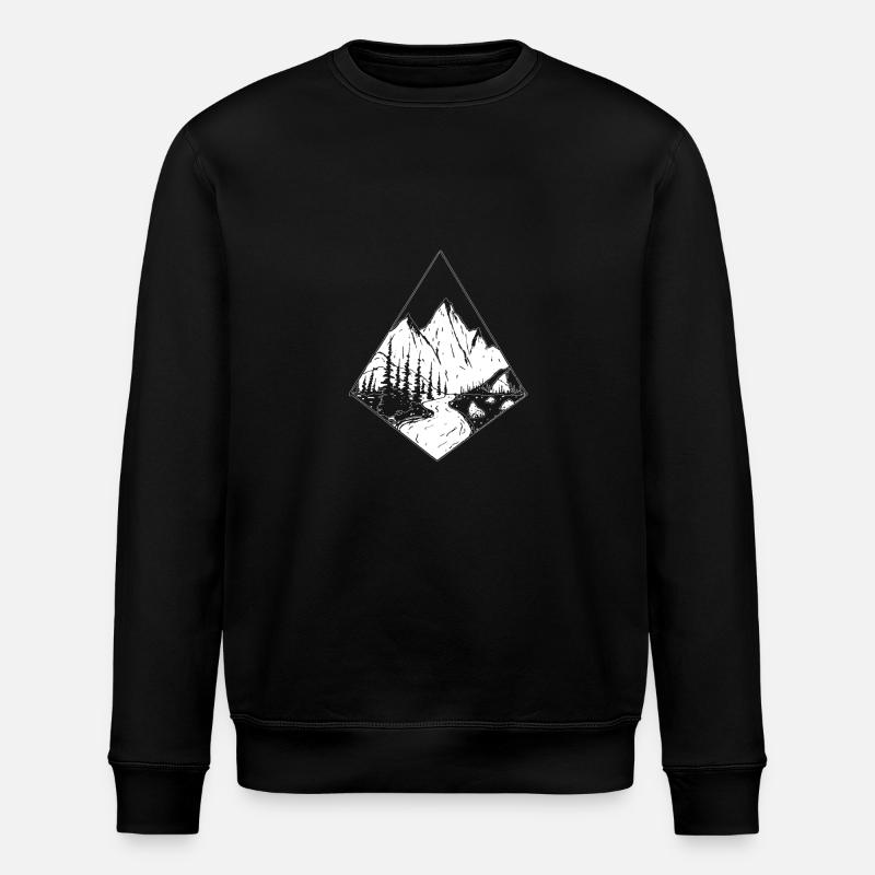 Awesome Mountain Scene - Stanley/Stella Unisex Bio-Sweatshirt ROLLER - Schwarz