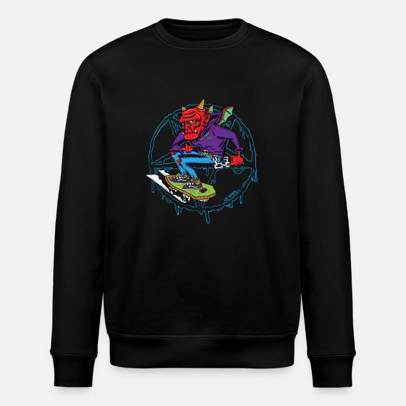 Patinez ou ... brûlez en enfer! - Sweat bio ROLLER Stanley/Stella Unisexe - noir