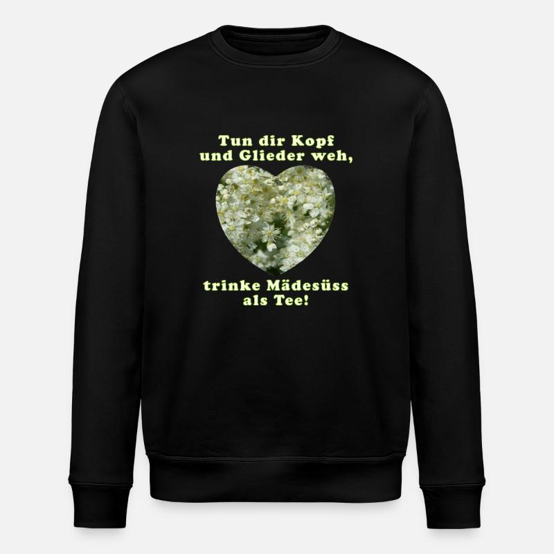 herz mädesüßtee - Stanley/Stella Unisex Bio-Sweatshirt ROLLER - Schwarz