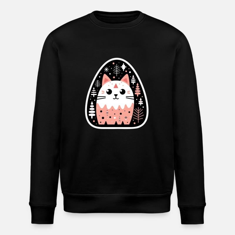 Chaton en attente de Noël - Sweat bio ROLLER Stanley/Stella Unisexe - noir