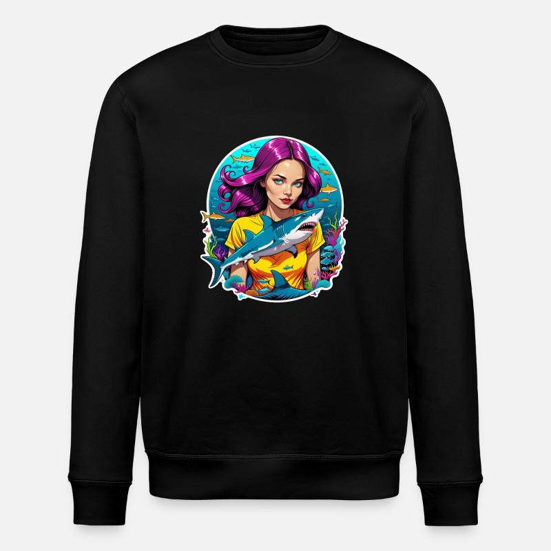 Hai und Frau - Stanley/Stella Unisex Bio-Sweatshirt ROLLER - Schwarz