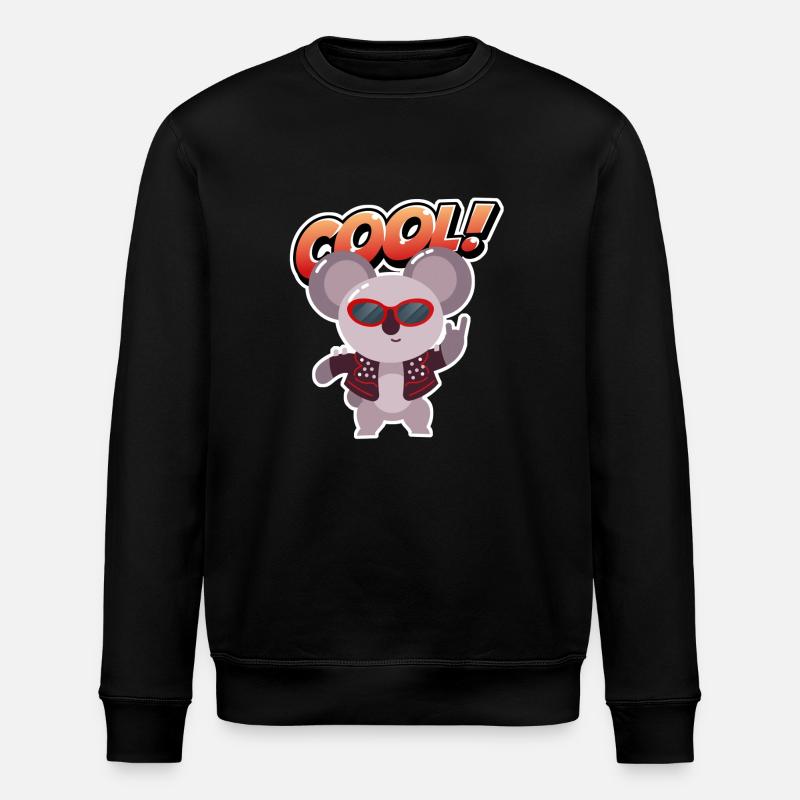 Koala in cooler Pose - Stanley/Stella Unisex Bio-Sweatshirt ROLLER - Schwarz