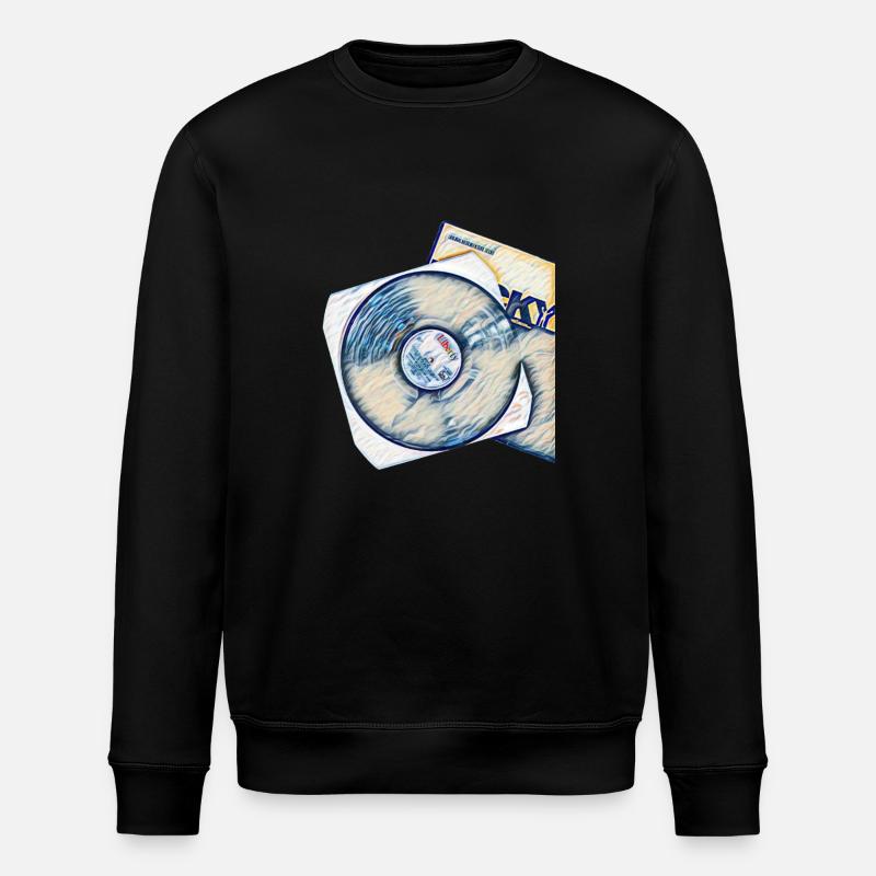 Disque vinyle avec pochette - Sweat bio ROLLER Stanley/Stella Unisexe - noir