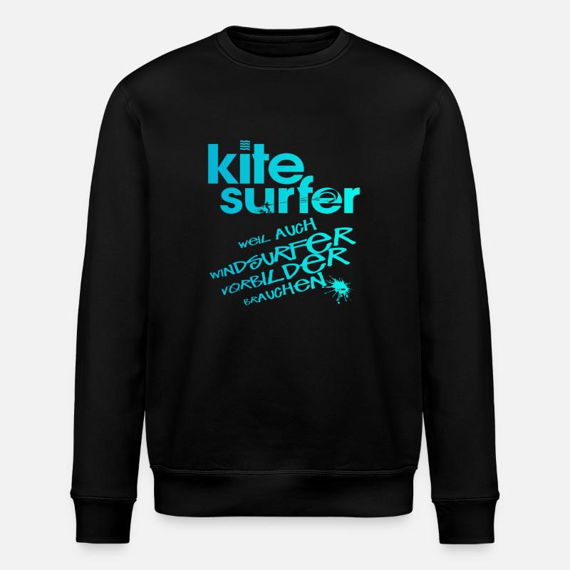 Kitesurfer vs Windsurfer - Stanley/Stella Unisex Bio-Sweatshirt ROLLER - Schwarz