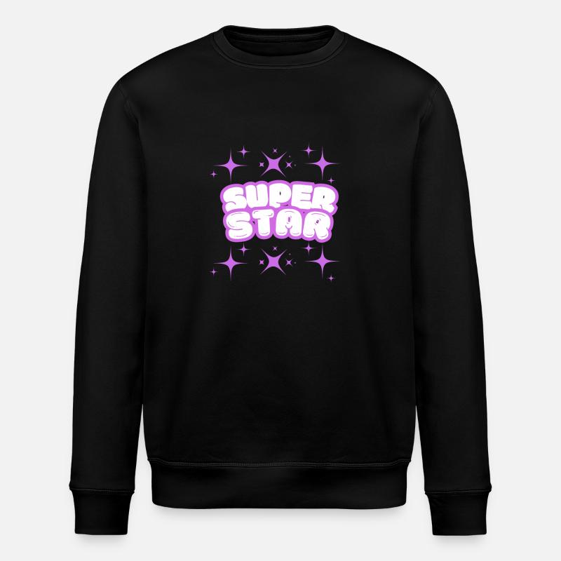 SUPER STAR - Stanley/Stella ROLLER Unisex Organic Sweatshirt - black