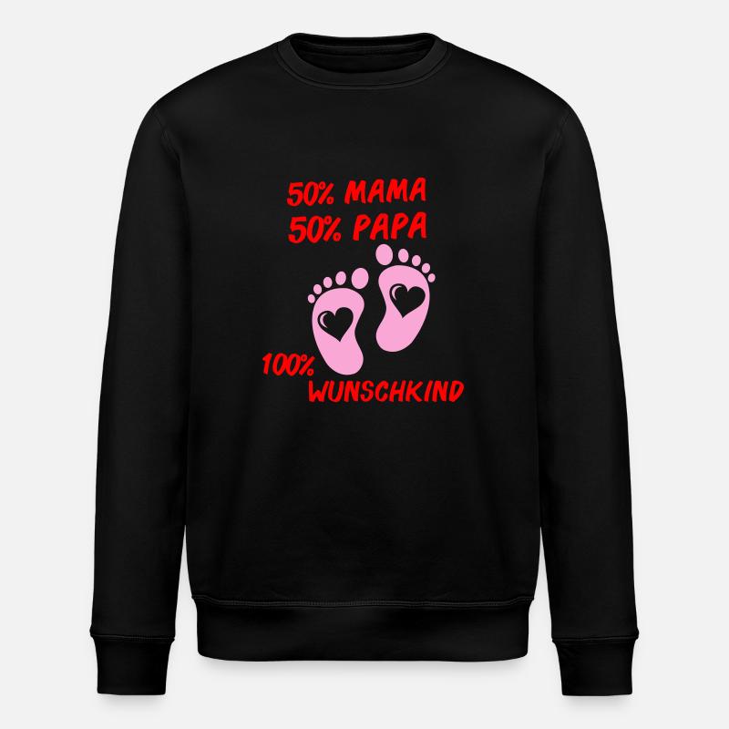 100 Wunschkind 01 - Stanley/Stella ROLLER Unisex Organic Sweatshirt - black