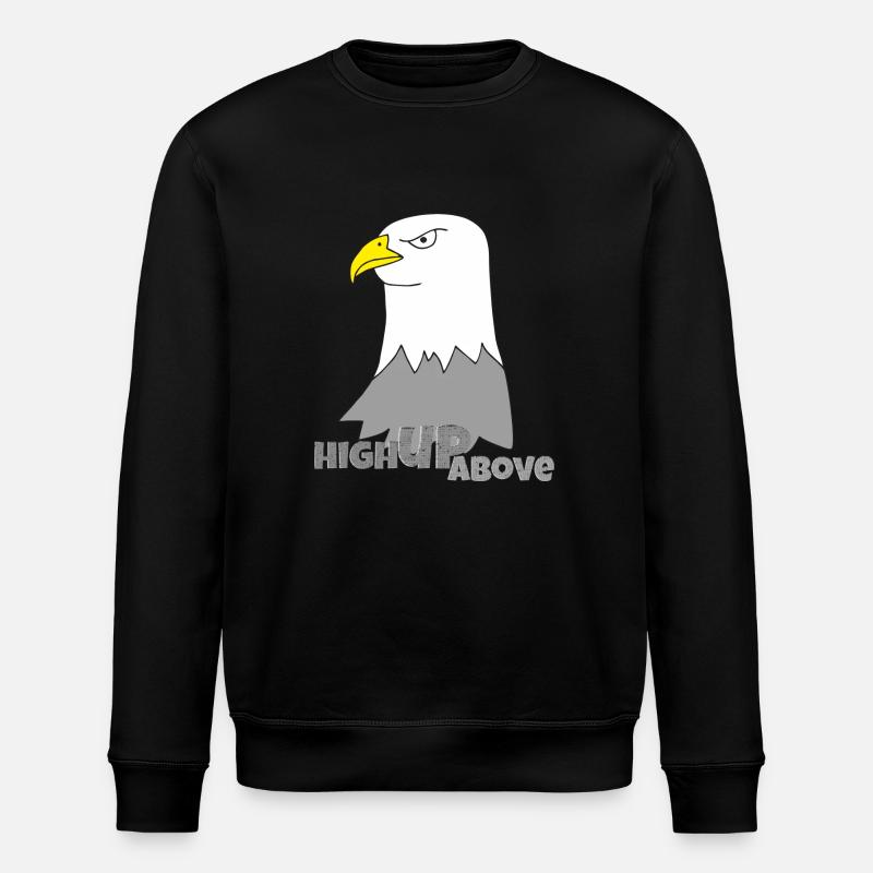 Eagle High Up - Stanley/Stella ROLLER Unisex Organic Sweatshirt - black