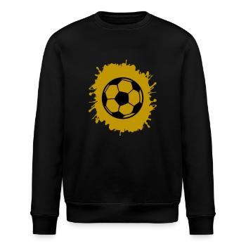 splatter fußball - Stanley/Stella Unisex Bio-Sweatshirt ROLLER - Schwarz - Vorne - Nik (191cm)