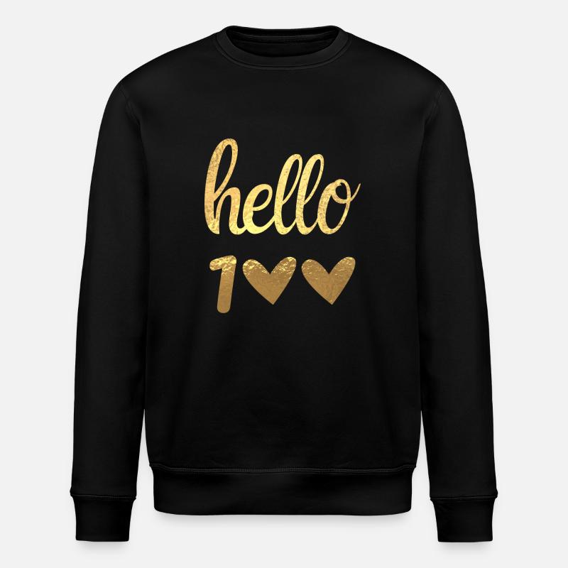 Hello 100 doré - Sweat bio ROLLER Stanley/Stella Unisexe - noir