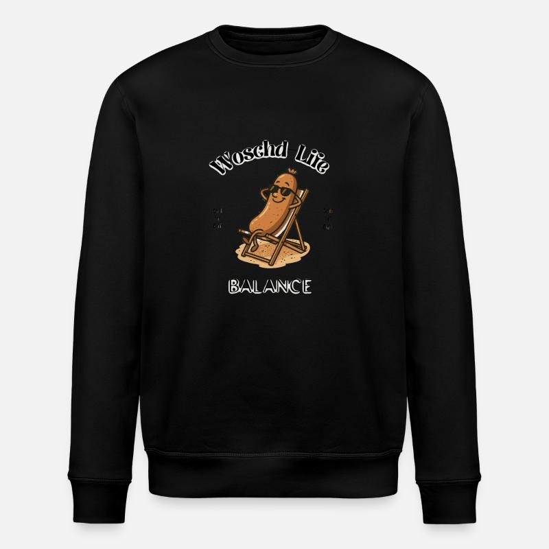 Woschd Life Balance - Stanley/Stella Unisex Bio-Sweatshirt ROLLER - Schwarz