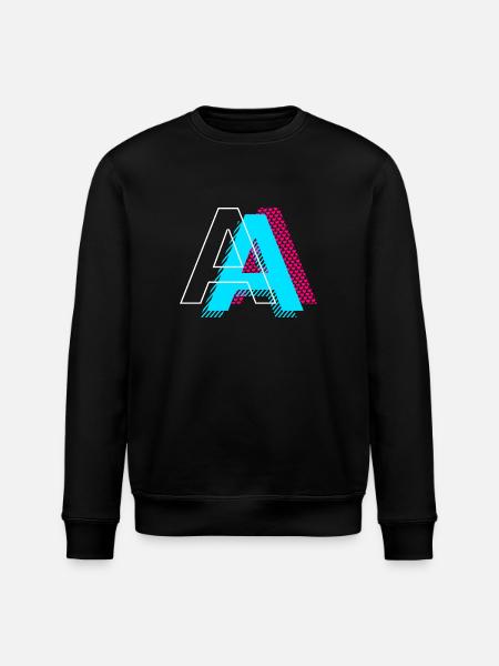 Pop Art Letter A Gift - Stanley/Stella ROLLER Unisex Organic Sweatshirt - black