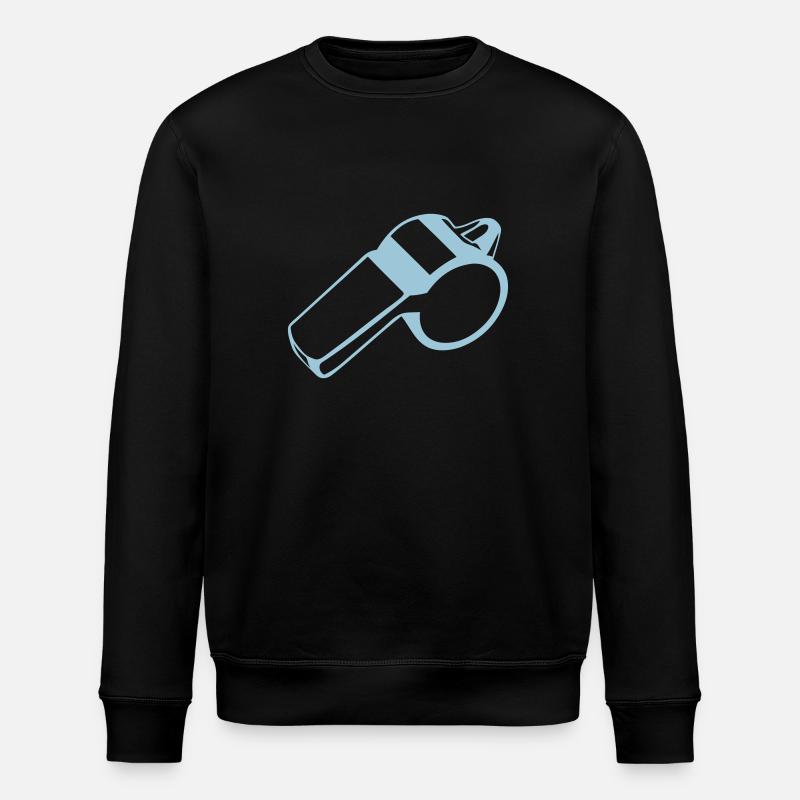 whistle referee whistle 1 - Stanley/Stella ROLLER Unisex Organic Sweatshirt - black