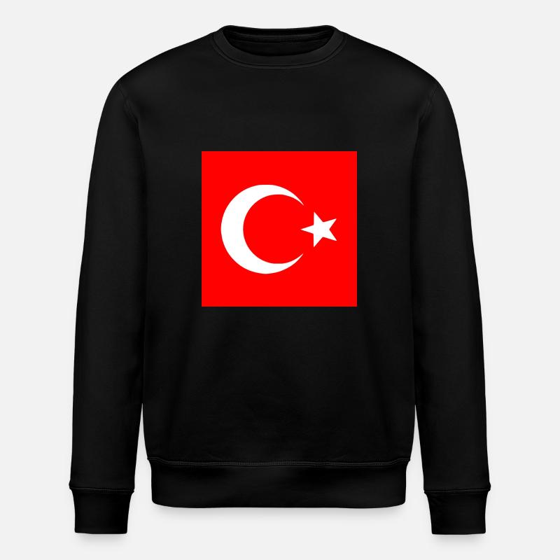 Turkey - Turkish flag - Stanley/Stella ROLLER Unisex Organic Sweatshirt - black
