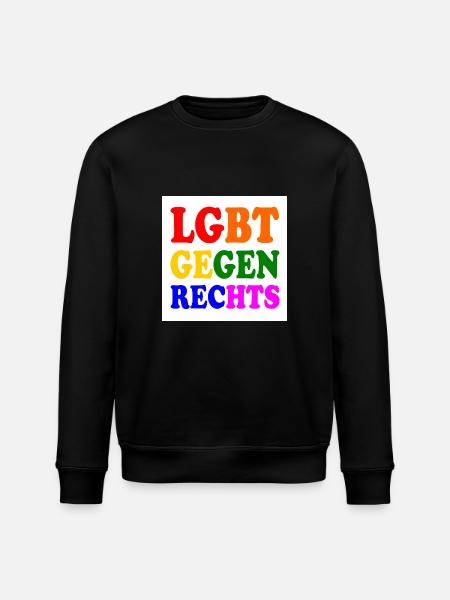 Lgbt gegen rechts - Stanley/Stella Unisex Bio-Sweatshirt ROLLER - Schwarz