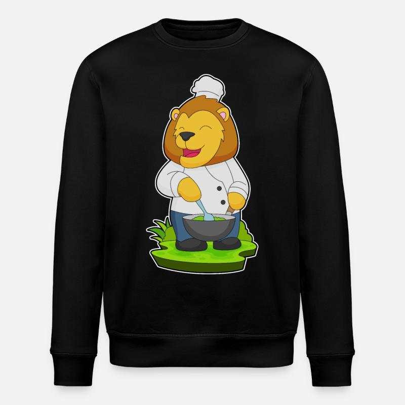 Chapeau de chef Lion - Sweat bio ROLLER Stanley/Stella Unisexe - noir