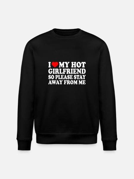 i love my hot girlfriend so please stay away from - Ekologisk sweatshirt ROLLER unisex från Stanley/Stella - svart