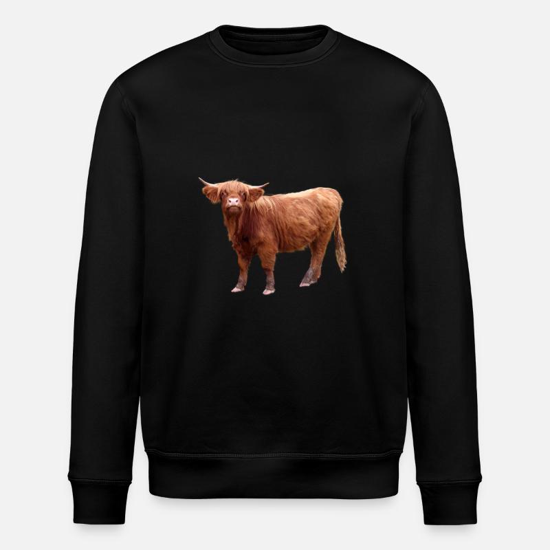 Scottish Highland cattle - Stanley/Stella ROLLER Unisex Organic Sweatshirt - black