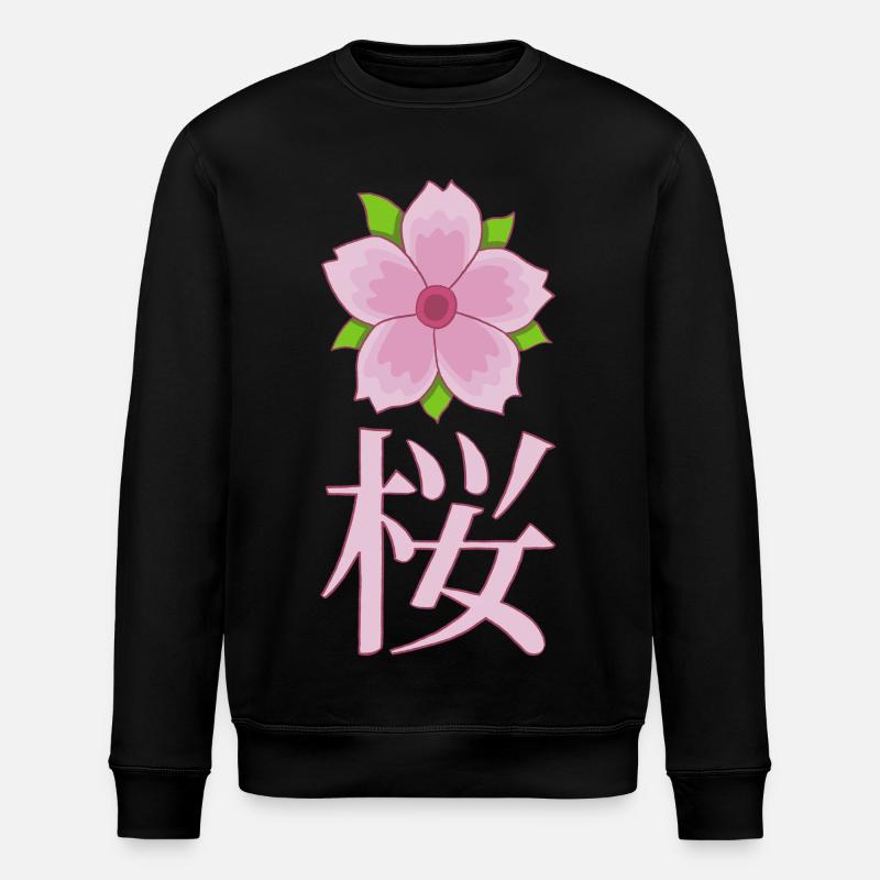 Kirschblüte manga - Stanley/Stella Unisex Bio-Sweatshirt ROLLER - Schwarz