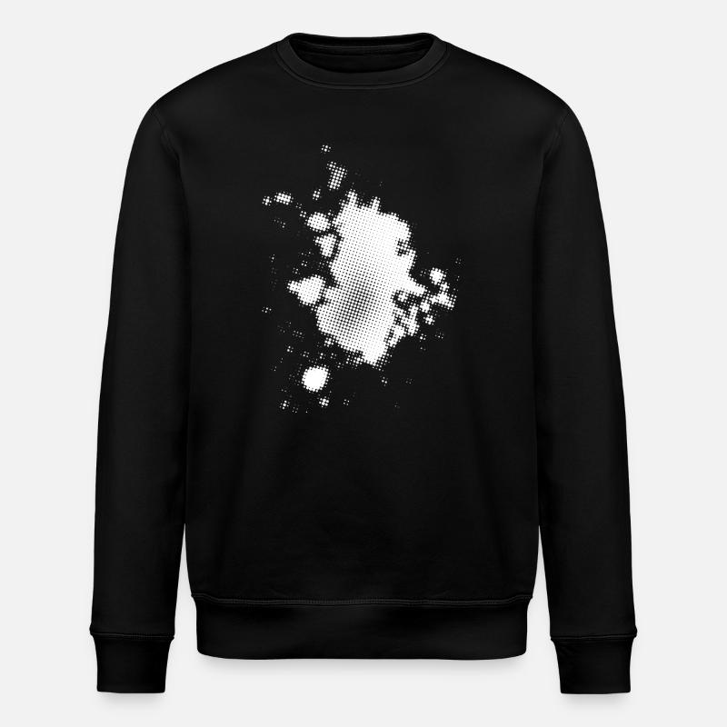 Flash, Dots Background Asymmetrical | rasterized - Stanley/Stella ROLLER Unisex Organic Sweatshirt - black