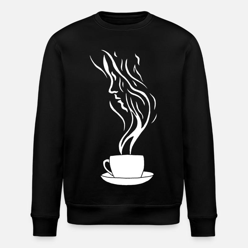 Café et visage humain - Sweat bio ROLLER Stanley/Stella Unisexe - noir