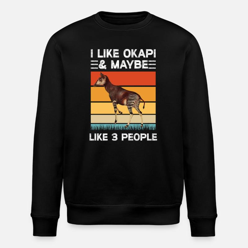 I like Okapi - Stanley/Stella ROLLER Unisex Organic Sweatshirt - black