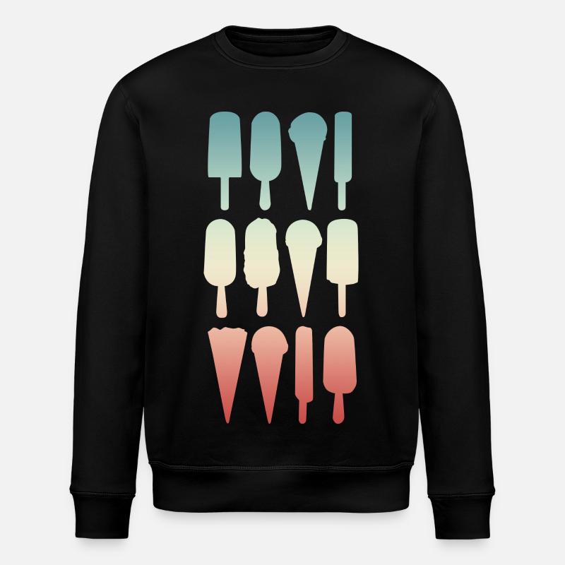 Eiswaffel und Wassereis - Stanley/Stella Unisex Bio-Sweatshirt ROLLER - Schwarz