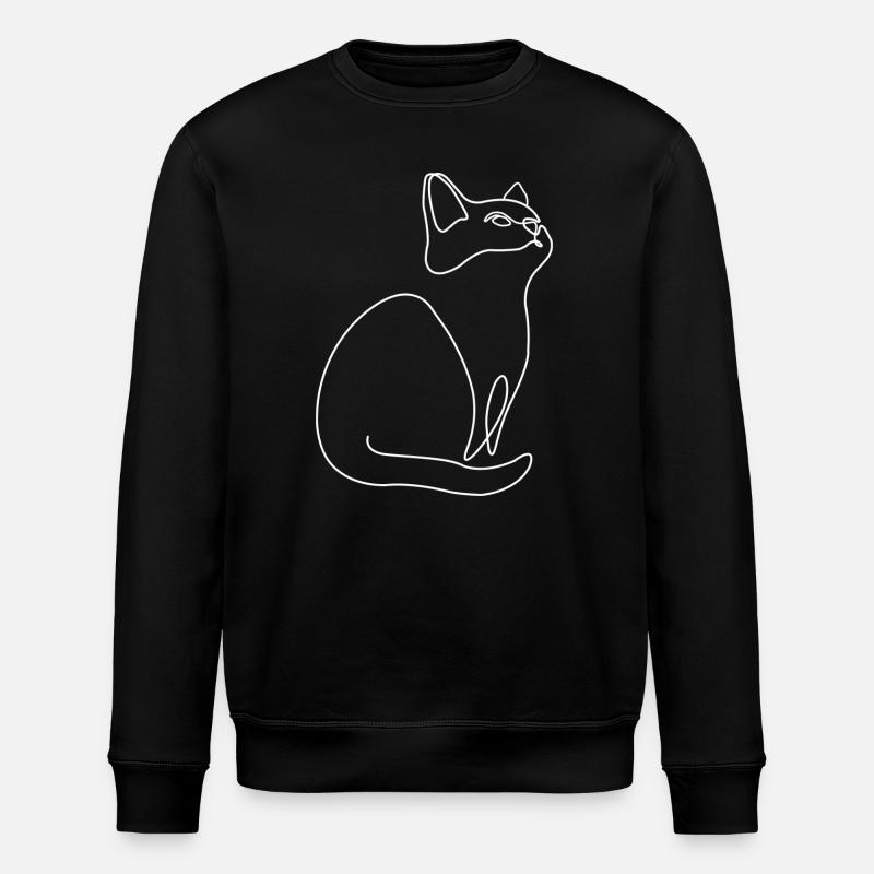 Kätzchen Katze Kater - Stanley/Stella Unisex Bio-Sweatshirt ROLLER - Schwarz