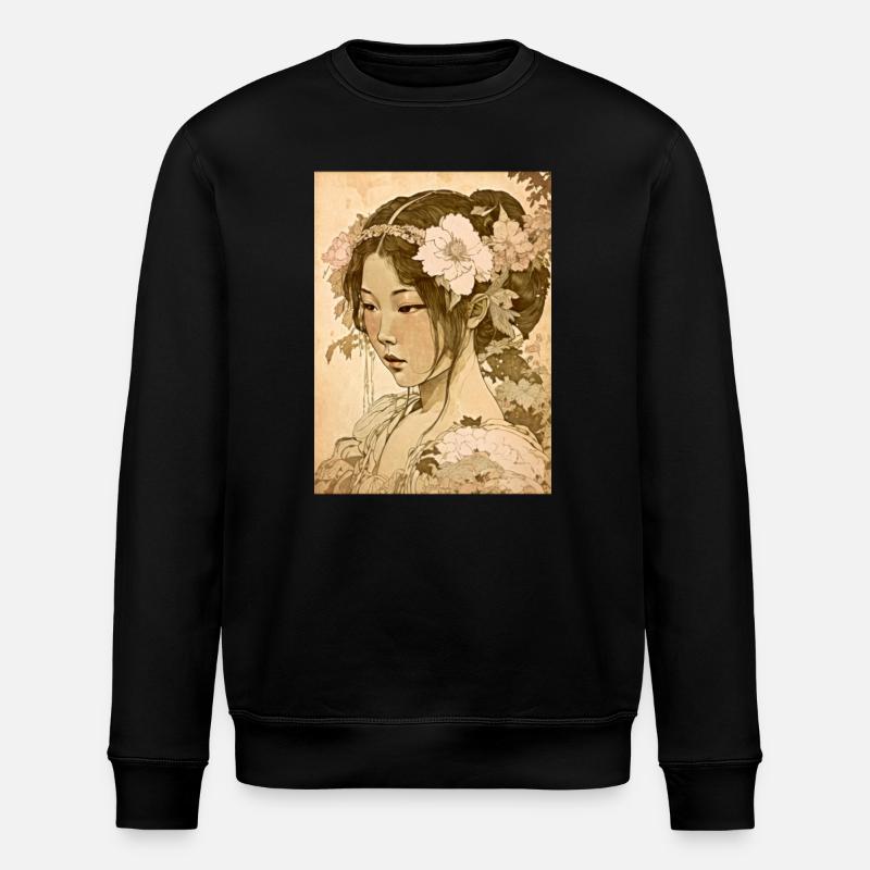 Das Herz Japans 01 - Stanley/Stella Unisex Bio-Sweatshirt ROLLER - Schwarz