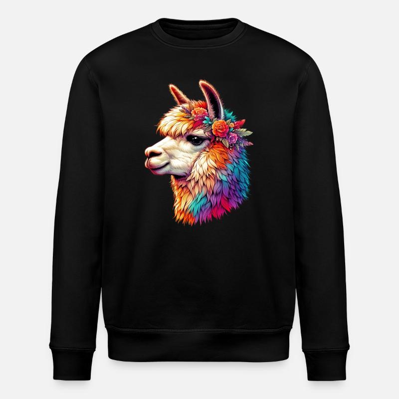 Alpaka - Stanley/Stella Unisex Bio-Sweatshirt ROLLER - Schwarz