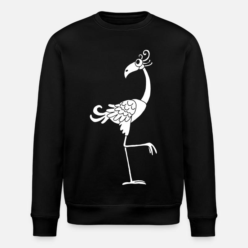 Lustiger weißer Vogel - Stanley/Stella Unisex Bio-Sweatshirt ROLLER - Schwarz