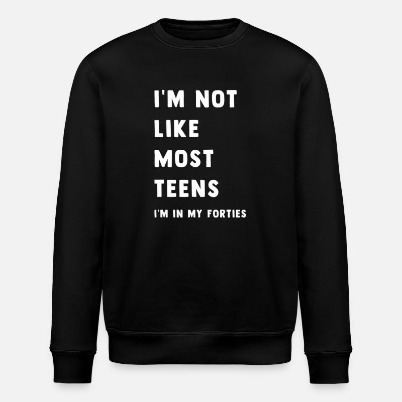 I'm not like most teens - Stanley/Stella Unisex Bio-Sweatshirt ROLLER - Schwarz