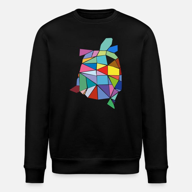 Schildkröte bunt - Stanley/Stella Unisex Bio-Sweatshirt ROLLER - Schwarz