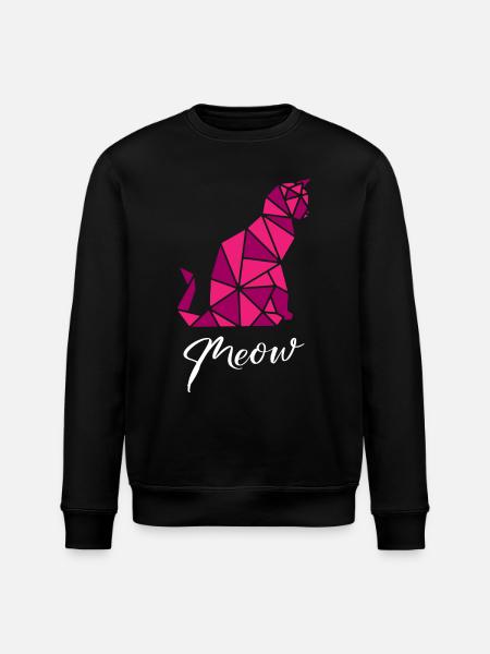 Cats Geometric - Stanley/Stella ROLLER Unisex Organic Sweatshirt - black