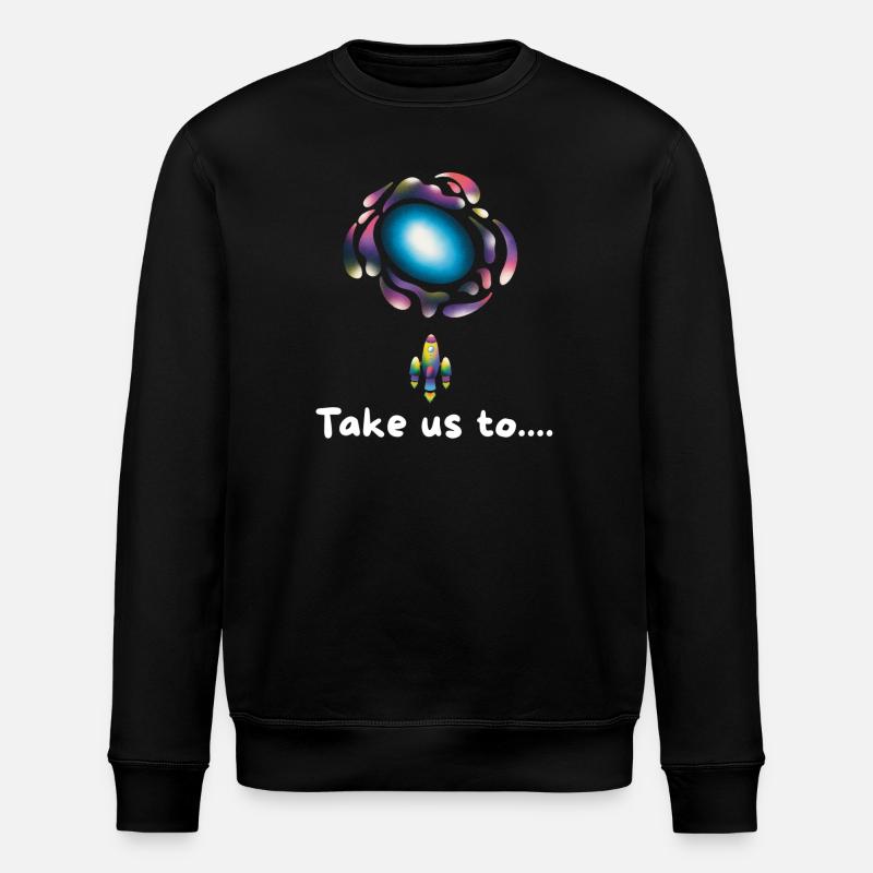 Neon Galaxy Rocket - Stanley/Stella Unisex Bio-Sweatshirt ROLLER - Schwarz