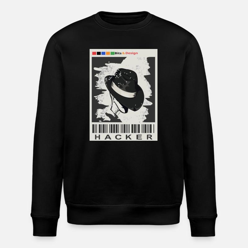 Hacker gesucht - Stanley/Stella Unisex Bio-Sweatshirt ROLLER - Schwarz