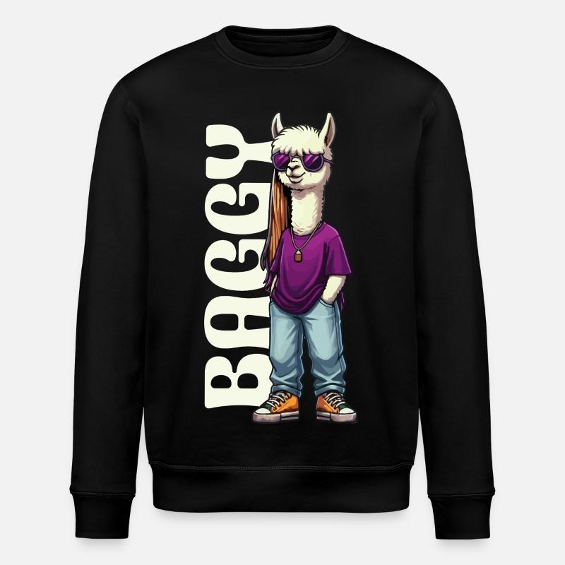 Baggy Alpaka - Stanley/Stella Unisex Bio-Sweatshirt ROLLER - Schwarz