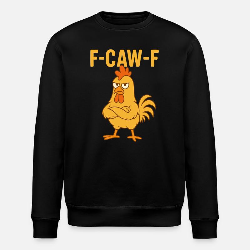 F-CAW-F Funny Chicken - Stanley/Stella Unisex Bio-Sweatshirt ROLLER - Schwarz
