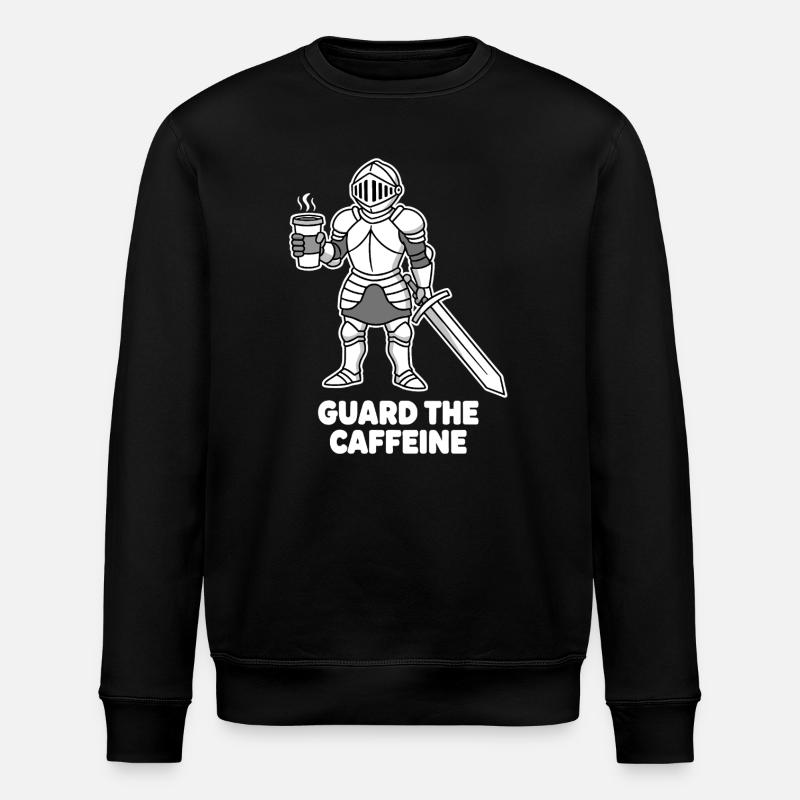 Coffee Fighter Knight - Stanley/Stella ROLLER Unisex Organic Sweatshirt - black