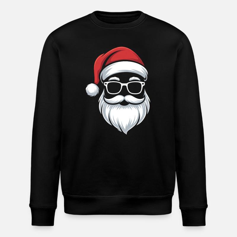 Noël geek avec des lunettes - Sweat bio ROLLER Stanley/Stella Unisexe - noir