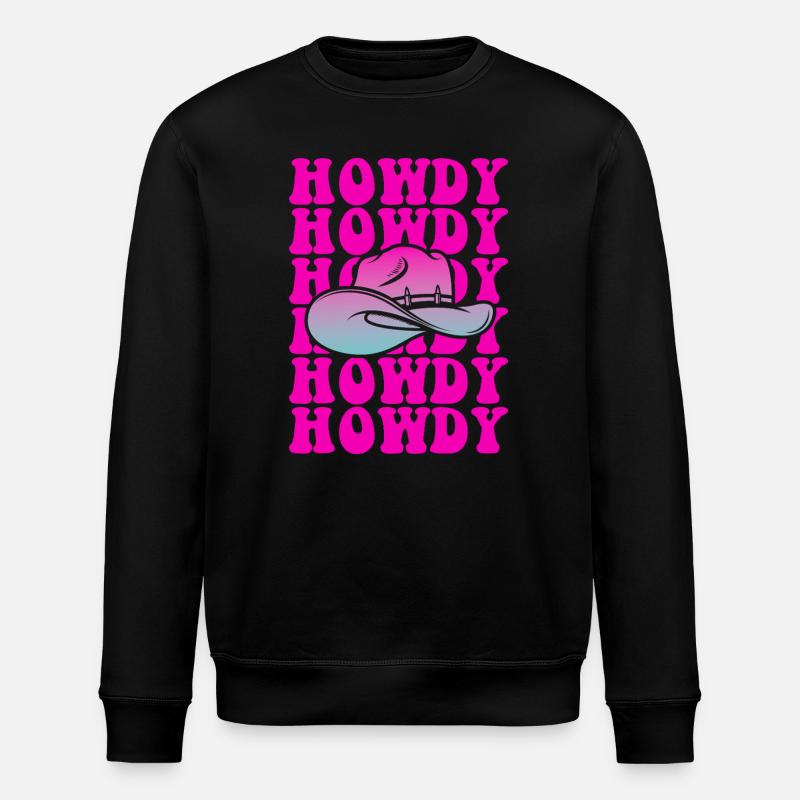 Howdy Pop Hat Farbverlauf - Stanley/Stella Unisex Bio-Sweatshirt ROLLER - Schwarz