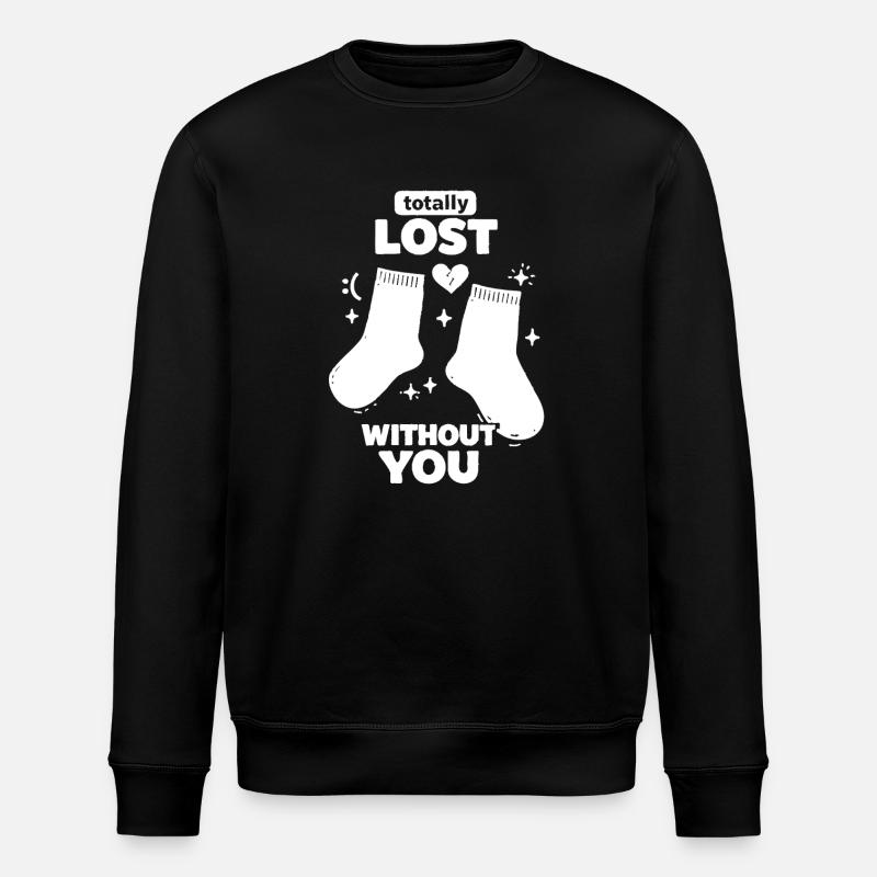 Totalement perdue sans tes chaussettes - Sweat bio ROLLER Stanley/Stella Unisexe - noir