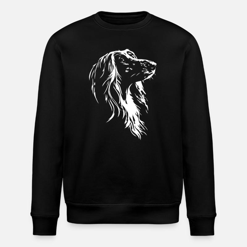 Afghanske greyhound silhuethunde Wilsigns - Stanley/Stella økologisk unisex-sweatshirt ROLLER - sort
