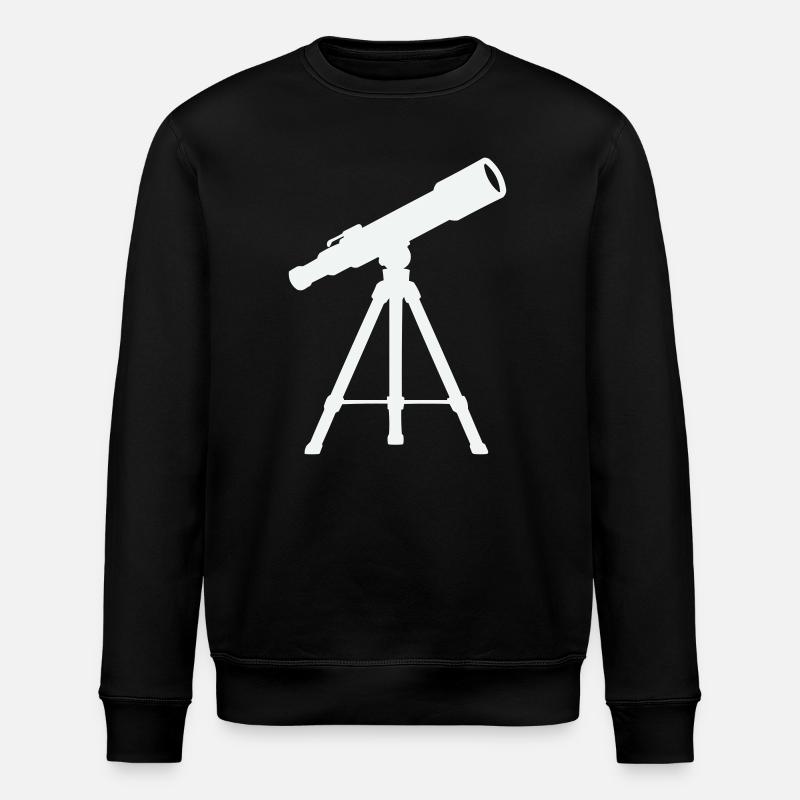 Télescope sur trépied – Nuit étoilée - Sweat bio ROLLER Stanley/Stella Unisexe - noir