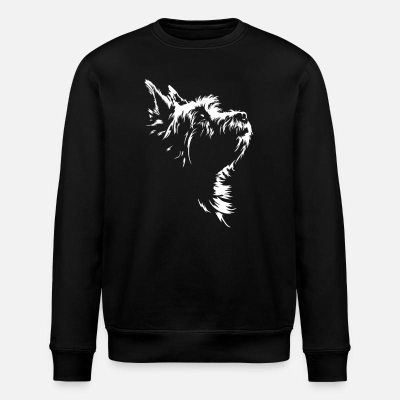 Cairn Terrier Silhouette Chien Wilsigns - Sweat bio ROLLER Stanley/Stella Unisexe - noir