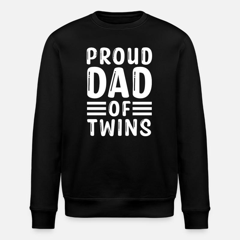 Stolzer Vater von Zwillingen - Stanley/Stella Unisex Bio-Sweatshirt ROLLER - Schwarz